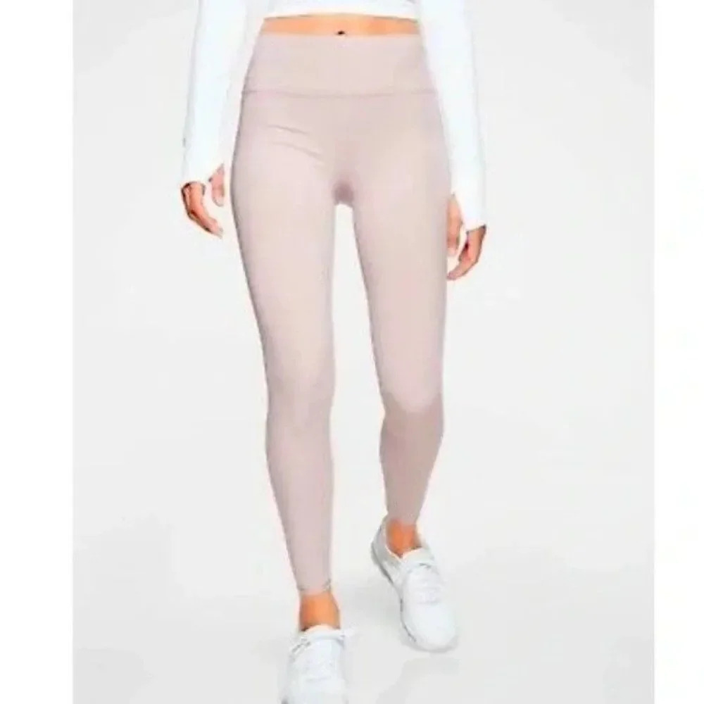 ATHLETA Run Free 7/8 Tight Hi Rise Soft Lilac Leggings Size Small